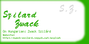 szilard zwack business card